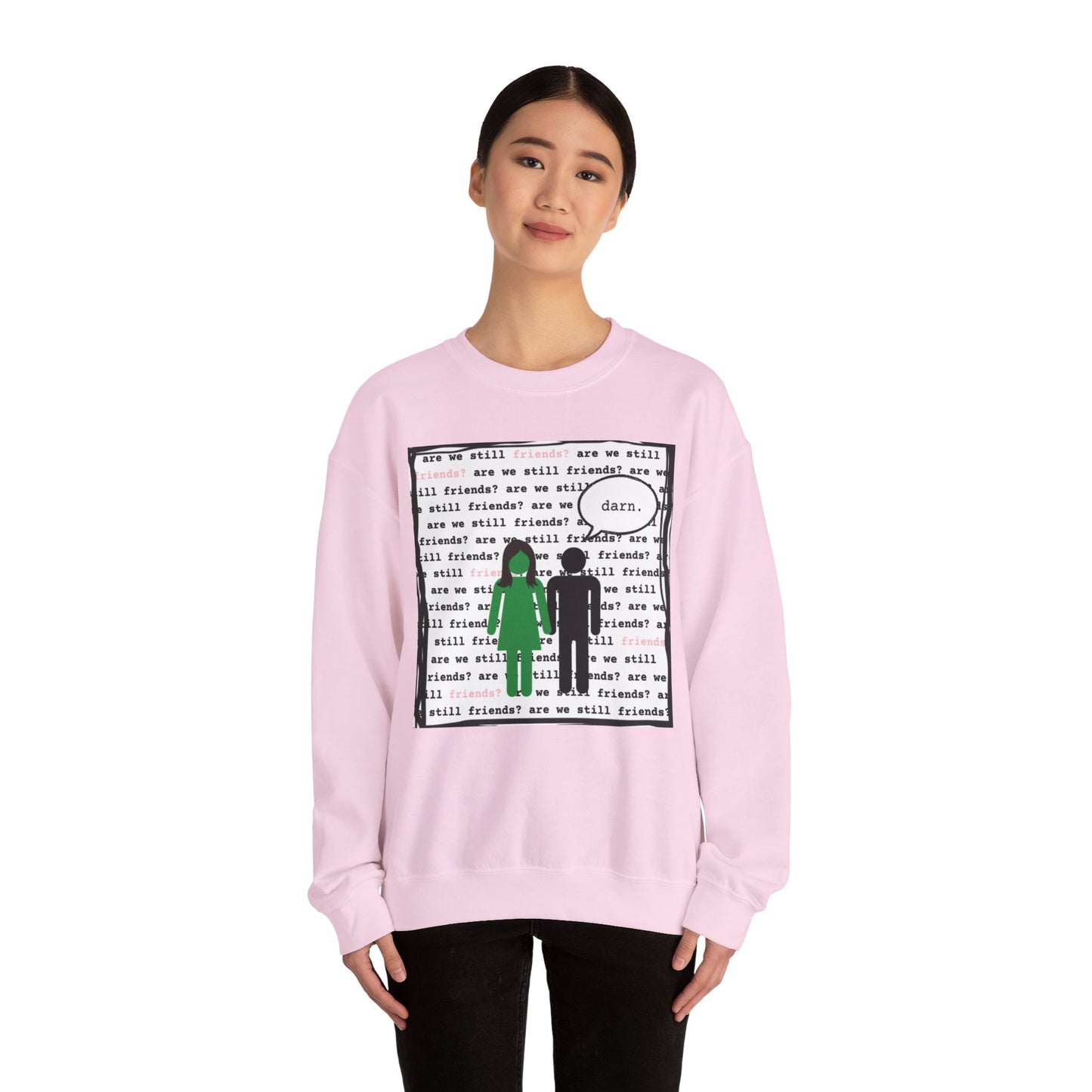 Crewneck Sweatshirt - 'Are We Still Friends' Tyler the Creator Lyrical Design - Comfy