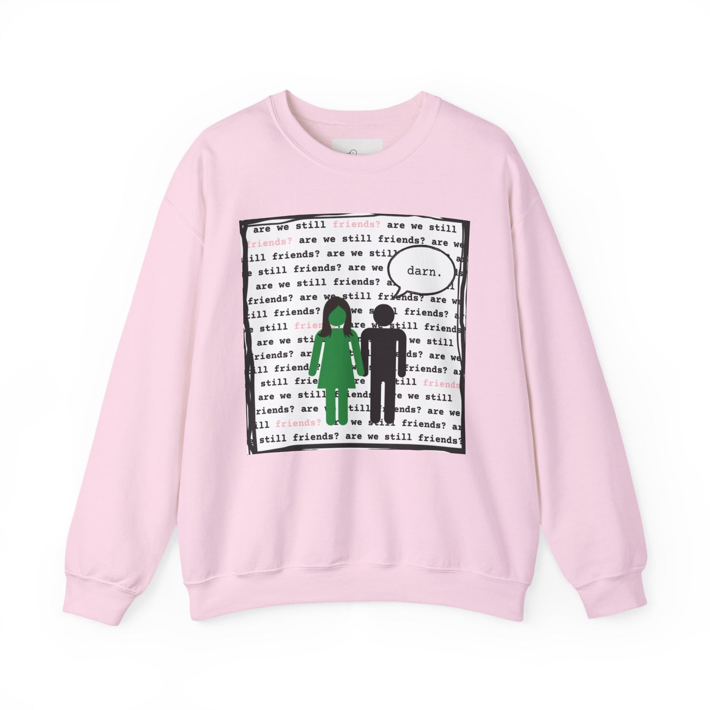 Crewneck Sweatshirt - 'Are We Still Friends' Tyler the Creator Lyrical Design - Comfy